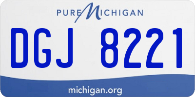 MI license plate DGJ8221