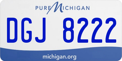 MI license plate DGJ8222