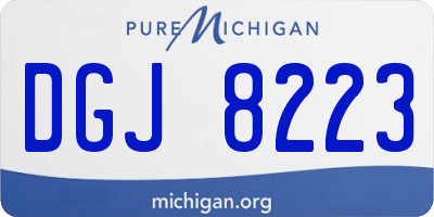 MI license plate DGJ8223