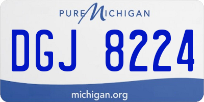 MI license plate DGJ8224