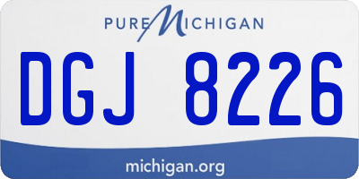 MI license plate DGJ8226