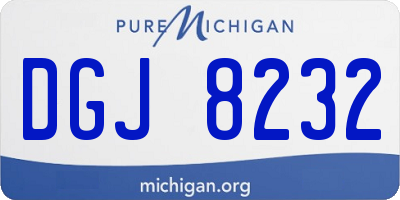MI license plate DGJ8232