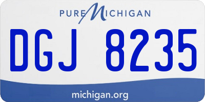 MI license plate DGJ8235