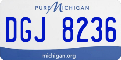 MI license plate DGJ8236