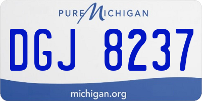MI license plate DGJ8237