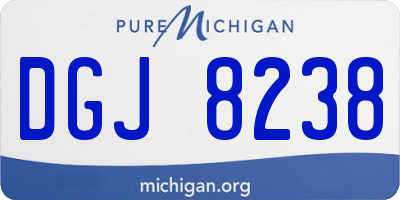 MI license plate DGJ8238