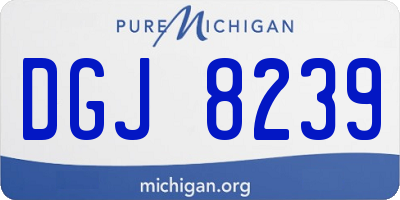 MI license plate DGJ8239