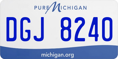 MI license plate DGJ8240