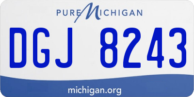 MI license plate DGJ8243