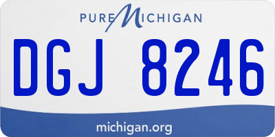 MI license plate DGJ8246