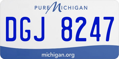MI license plate DGJ8247