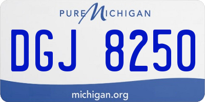 MI license plate DGJ8250