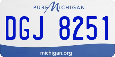 MI license plate DGJ8251