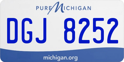 MI license plate DGJ8252