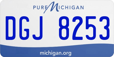 MI license plate DGJ8253