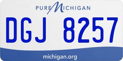MI license plate DGJ8257