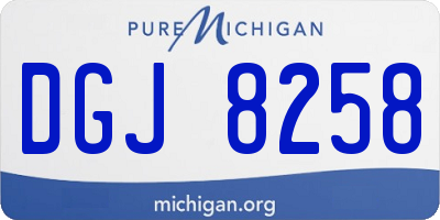 MI license plate DGJ8258