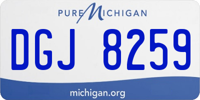 MI license plate DGJ8259