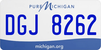 MI license plate DGJ8262