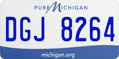 MI license plate DGJ8264