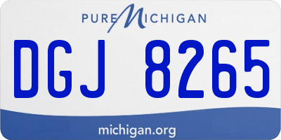 MI license plate DGJ8265
