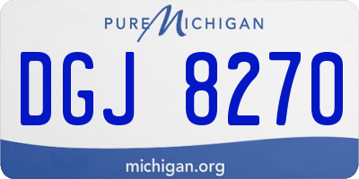 MI license plate DGJ8270