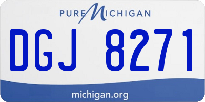 MI license plate DGJ8271