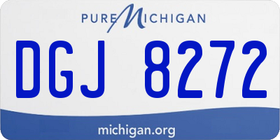 MI license plate DGJ8272