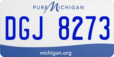 MI license plate DGJ8273