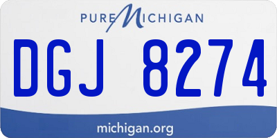 MI license plate DGJ8274