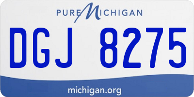 MI license plate DGJ8275