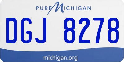 MI license plate DGJ8278