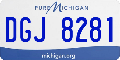MI license plate DGJ8281