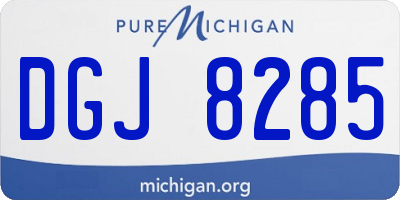 MI license plate DGJ8285