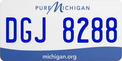 MI license plate DGJ8288