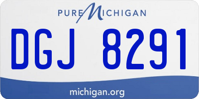 MI license plate DGJ8291