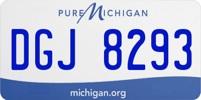 MI license plate DGJ8293