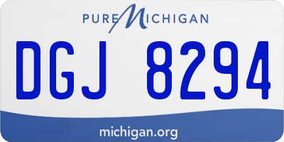 MI license plate DGJ8294
