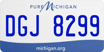 MI license plate DGJ8299