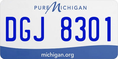 MI license plate DGJ8301