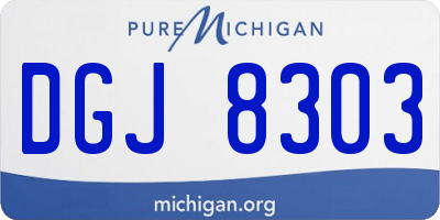 MI license plate DGJ8303