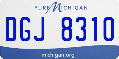 MI license plate DGJ8310