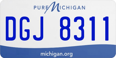 MI license plate DGJ8311