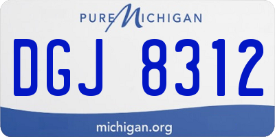MI license plate DGJ8312