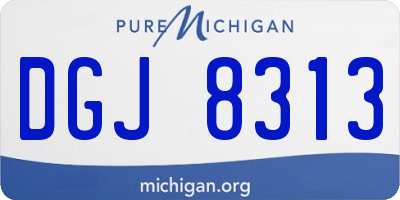 MI license plate DGJ8313