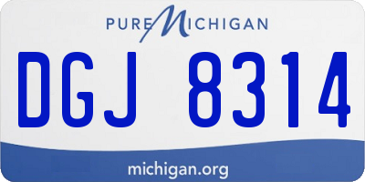 MI license plate DGJ8314