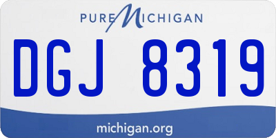 MI license plate DGJ8319