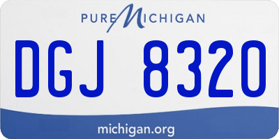 MI license plate DGJ8320