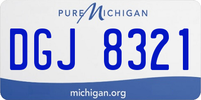 MI license plate DGJ8321