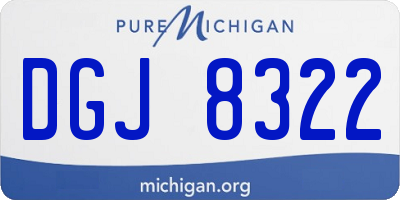 MI license plate DGJ8322